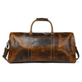 Top-Grain Buffalo Leather Traveller Duffel Bag – 28 × 61 × 25 cm, Caramel