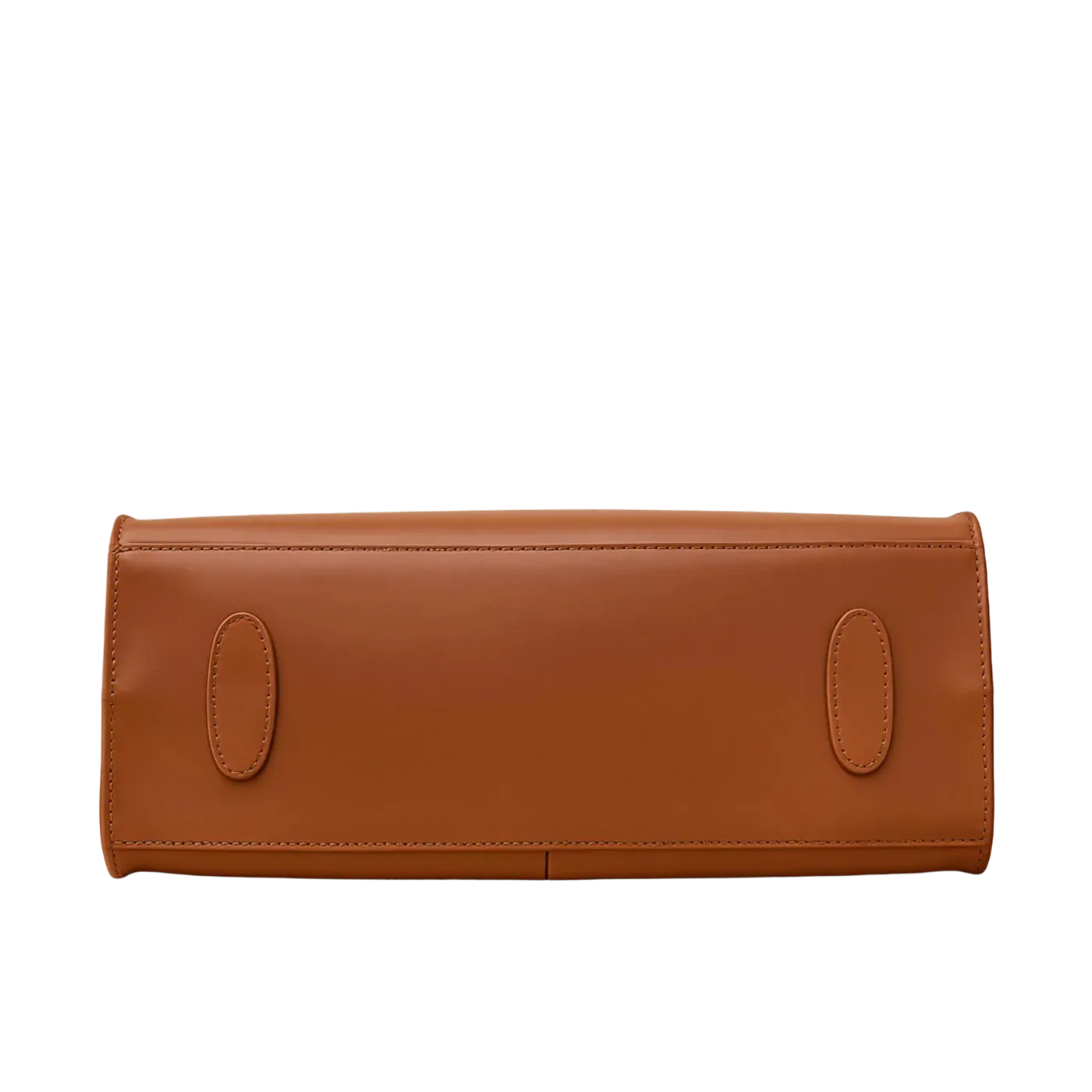 Brown Full Grain Double Layer Cowhide Leather Tote Bag with Zipper