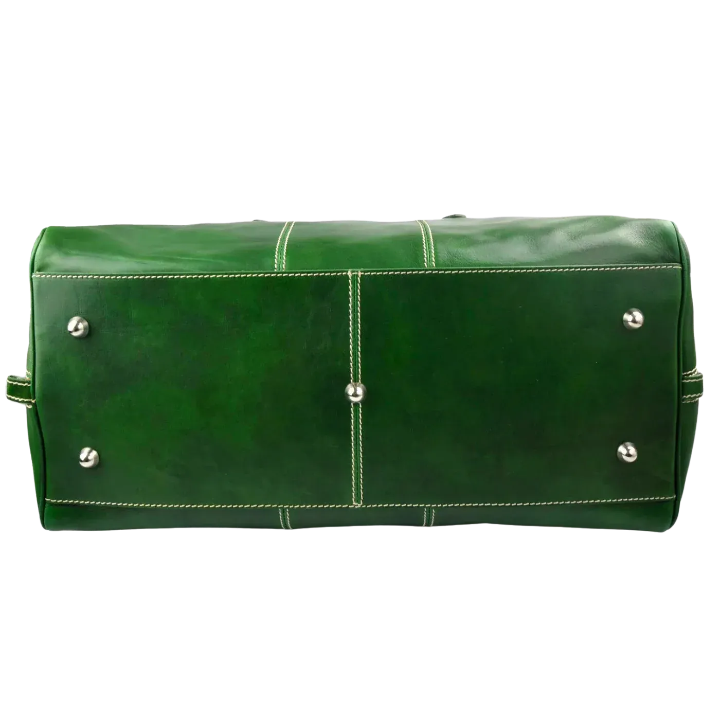 Vegetable-Tanned Calf Leather Travel Duffel Bag – 30 × 50 × 26 cm, Green